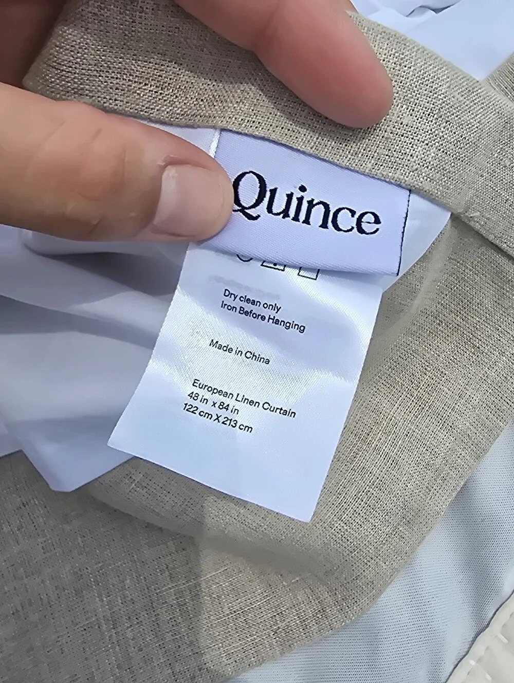 Quince 48x84 European Linen Light Filtering Dark Flax 1 Panel Curtain 48
